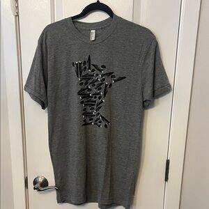 American Apparel Dark Gray Minnesota Loon Graphic Tee